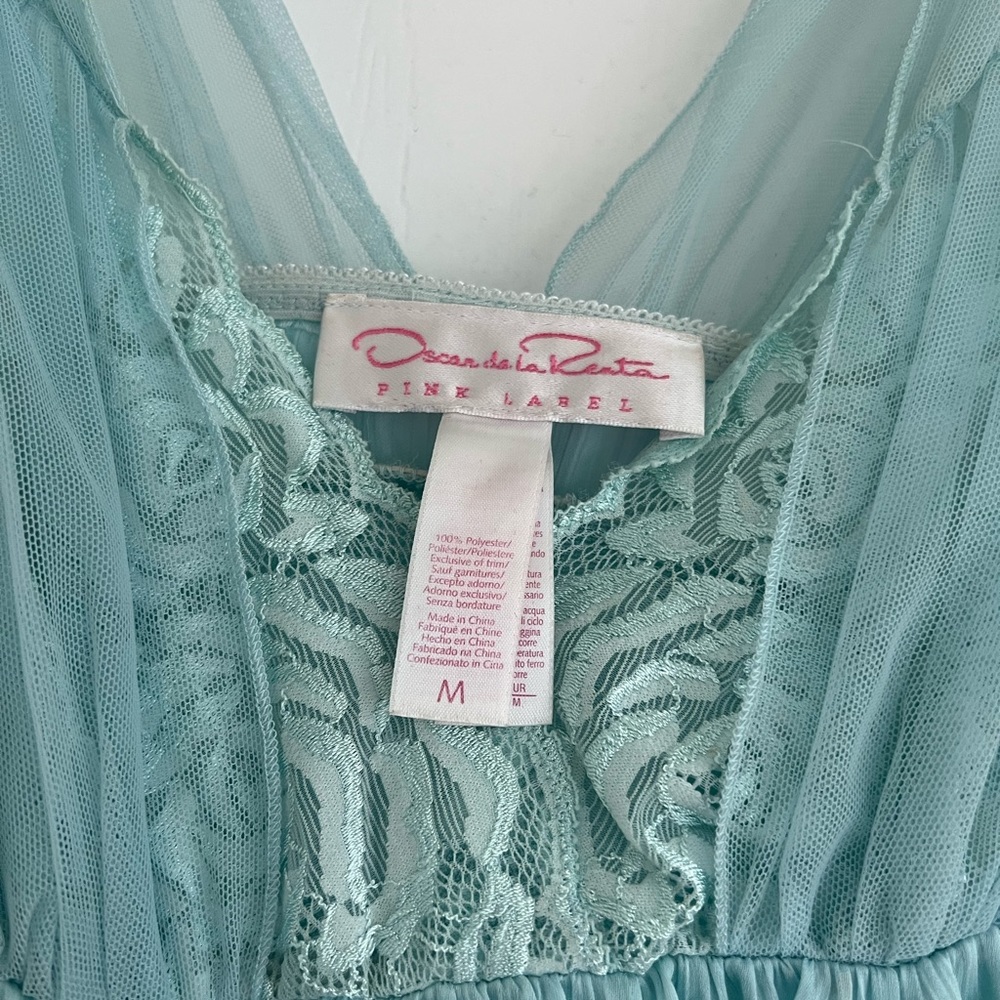 Oscar De La Renta Slip dress blue vintage